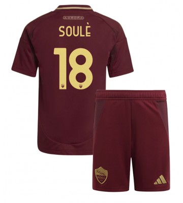 AS Roma Matias Soule #18 Primera Equipación Niños 2024-25 Manga Corta (+ Pantalones cortos)